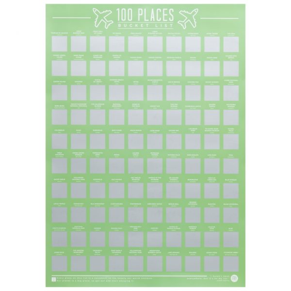 100 Places Scratch Off Bucket List Poster - Sex Toys