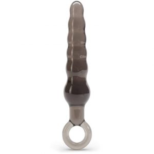 BASICS Beaded Anal Prober with Finger Loop 5.25 Inch - Sex Toys