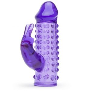 BASICS Vibrating Penis Sleeve with Clitoral Rabbit Vibrator - Sex Toys