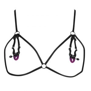 Bad Kitty Fetish Bra with Silicone Nipple Clamps - Sex Toys