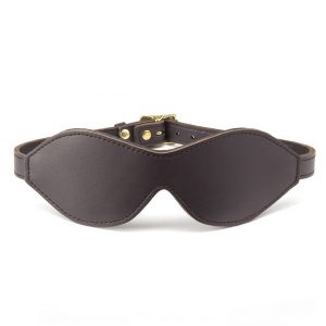 Coco de Mer Brown Leather Blindfold - Sex Toys
