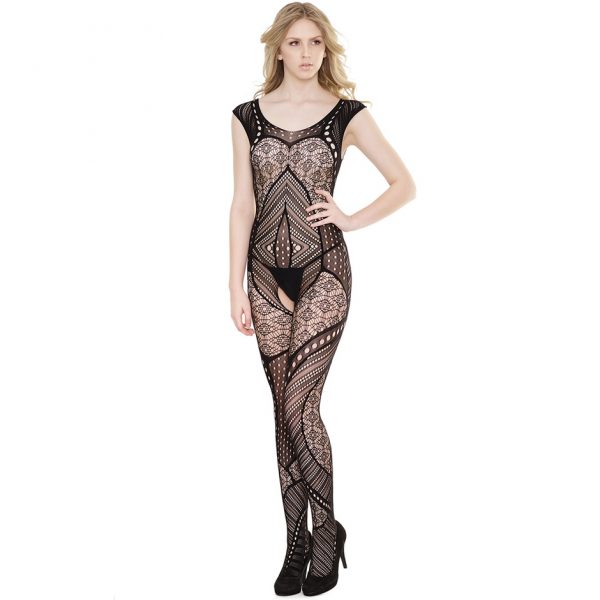 Coquette Black Crotchless Sleeveless Bodystocking - Sex Toys