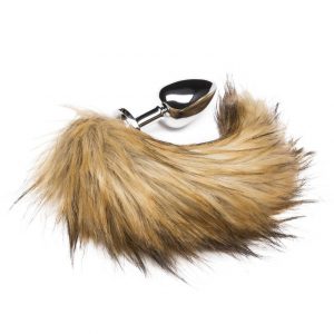 DOMINIX Deluxe Large Stainless Steel Faux Fox Tail Butt Plug - Sex Toys