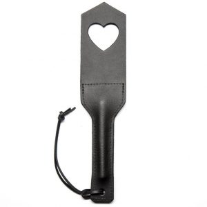 DOMINIX Deluxe Leather Heart Slapper Paddle - Sex Toys