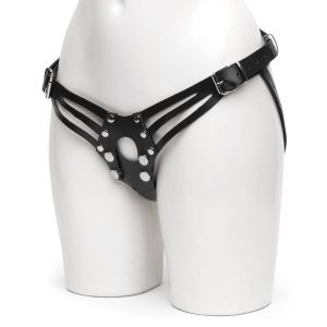 DOMINIX Deluxe Leather Strap-On Harness - Sex Toys