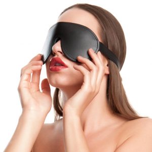 DOMINIX Deluxe Padded Leather Blindfold - Sex Toys