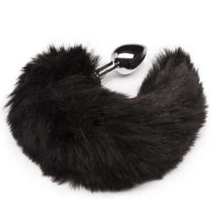 DOMINIX Deluxe Stainless Steel Medium Faux Fur Animal Tail Butt Plug - Sex Toys