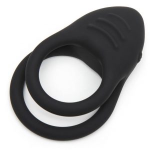Desire Luxury Rechargeable Vibrating Double Love Ring - Sex Toys