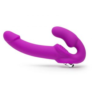 Evoke Silicone Strapless Strap On Vibrating Dildo 7 Inch - Sex Toys