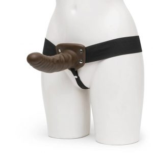 Fetish Fantasy Unisex Hollow Strap-On Dildo and Harness 8 Inch - Sex Toys