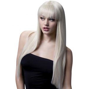 Fever Blonde Long Straight Wig with Fringe - Sex Toys