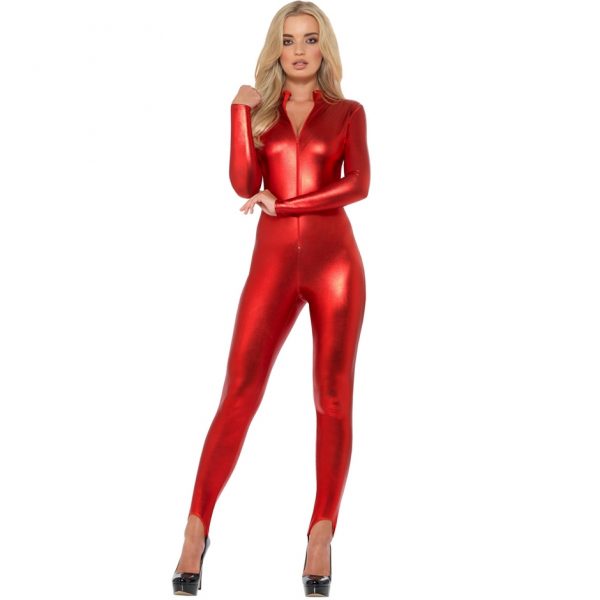 Fever Metallic Red Catsuit - Sex Toys