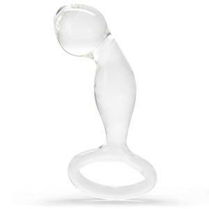Icicles No 46 Curved P-Spot Glass Butt Plug - Sex Toys