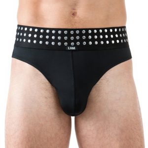 LHM Black Studded Thong - Sex Toys