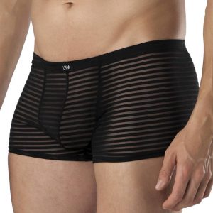 LHM Stripe Mesh Boxer Shorts Black - Sex Toys