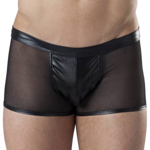 LHM Wet Look and Sheer Mesh Boxer Shorts - Sex Toys