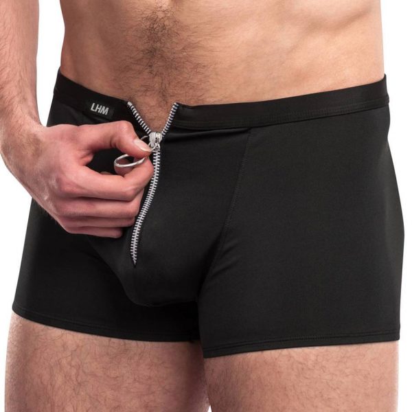 LHM Zip Front Microfiber Boxer Shorts - Sex Toys