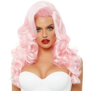Leg Avenue Pink Bombshell Long Curly Wig - Sex Toys