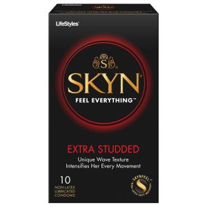 LifeStyles SKYN Extra Studded Non Latex Condoms (10 Count) - Sex Toys