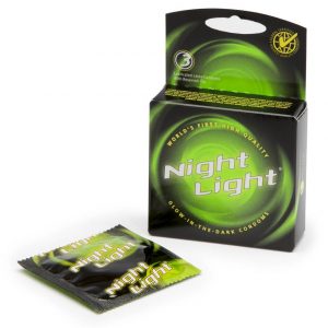 Love Light Glow In The Dark Condoms (3 Count) - Sex Toys