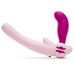Lovehoney Double Delight Adjustable Pink Vibrating Strapless Strap-On - Sex Toys