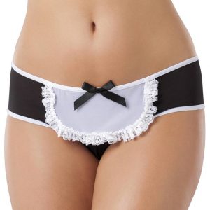 Lovehoney Fantasy Crotchless French Maid Ruffle-Back Panties - Sex Toys
