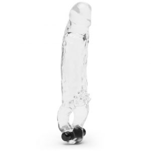 Lovehoney Mega Mighty 3 Extra Inches Clear Vibrating Penis Extender - Sex Toys