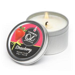 Lovehoney Oh! Strawberry Lickable Massage Candle 2.1oz - Sex Toys
