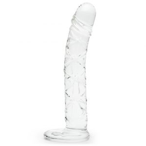 Lovehoney Slimline Realistic Textured Sensual Glass Dildo 6.5 Inch - Sex Toys