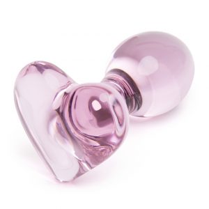 Lovehoney Small Heart Glass Butt Plug 3 Inch - Sex Toys