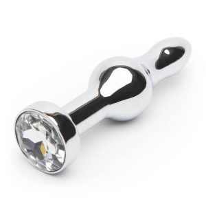 LuxGem Tapered Metal Jewelled Butt Plug 3.5 Inch - Sex Toys