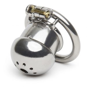 Master Series Exile Stainless Steel Locking Chastity Cage - Sex Toys
