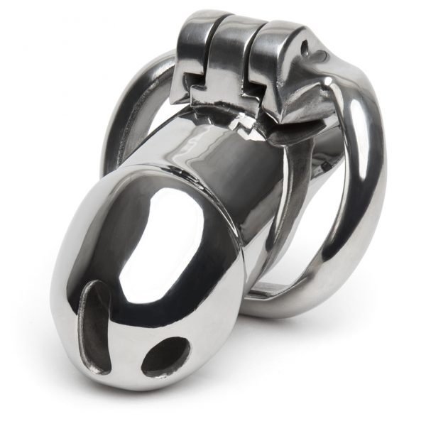 Master Series Rikers Stainless Steel Locking Chastity Cage - Sex Toys