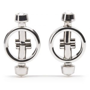 Metal Worx Magnetic Crystal Tip Nipple Clamps - Sex Toys