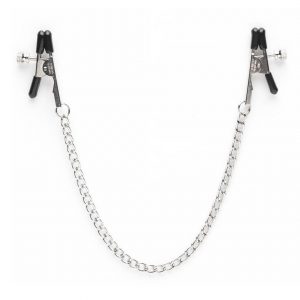 Nipple Play Adjustable Nipple Clamps with Chain - Sex Toys