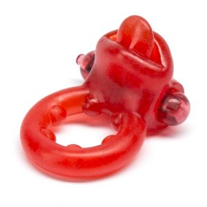 Nubby Clitoral Tongue Extra Quiet Vibrating Cock Ring - Sex Toys