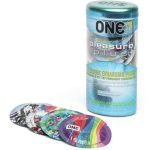 ONE Pleasure Plus Condoms (12 Count) - Sex Toys