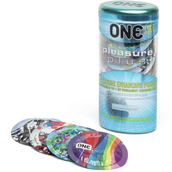 ONE Pleasure Plus Condoms (12 Count) - Sex Toys