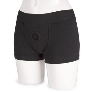Packer Gear Strap-On Harness Boxer Shorts with Vibe Pocket - Sex Toys