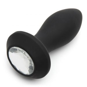 Power Gem Rechargeable Vibrating Silicone Butt Plug 2.5 Inch - Sex Toys