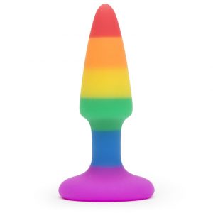 Rainbow Pleasure Silicone Butt Plug 3 Inch - Sex Toys
