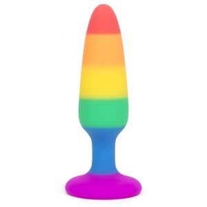 Rainbow Pleasure Silicone Butt Plug 4 Inch - Sex Toys