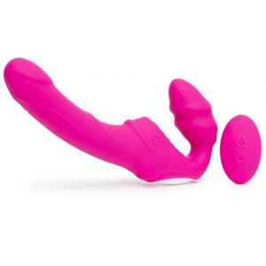 Rechargeable Remote Control Strapless Strap-On Vibrator - Sex Toys