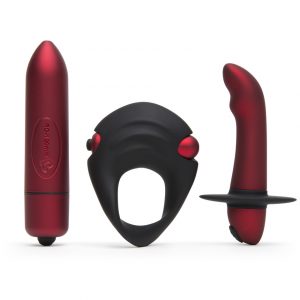 Rocks Off Red Temptations Couple's Sex Toy Kit (4 Piece) - Sex Toys