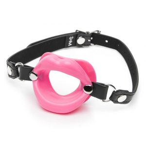 Sex & Mischief Pink Silicone Open Mouth Lip Gag - Sex Toys