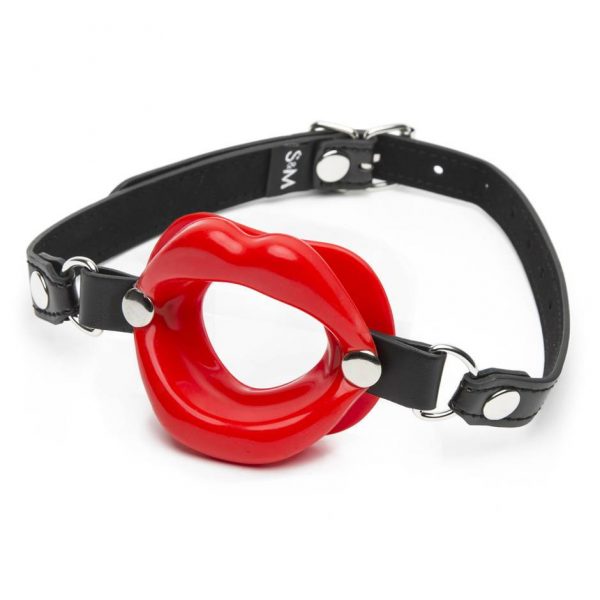 Sex & Mischief Red Silicone Open Mouth Lip Gag - Sex Toys