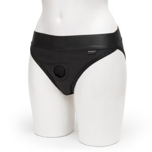 Sportsheets Black Crotchless Strap-On Harness Briefs - Sex Toys