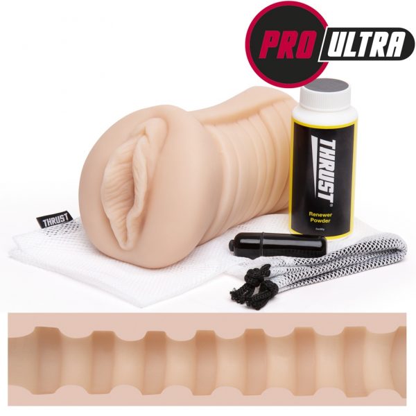 THRUST Pro Ultra Self-Lubricating Fully Loaded Male Masturbator Kit 22.6oz - Sex Toys