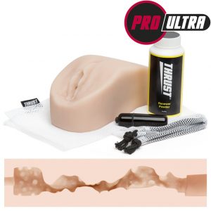 THRUST Pro Ultra Turbo Charge Self-Lubricating Male Masturbator Kit 14.6oz - Sex Toys