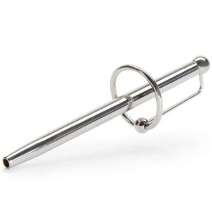 Titus Stainless Steel Through-Hole Prince's Wand with Glans Ring - Sex Toys